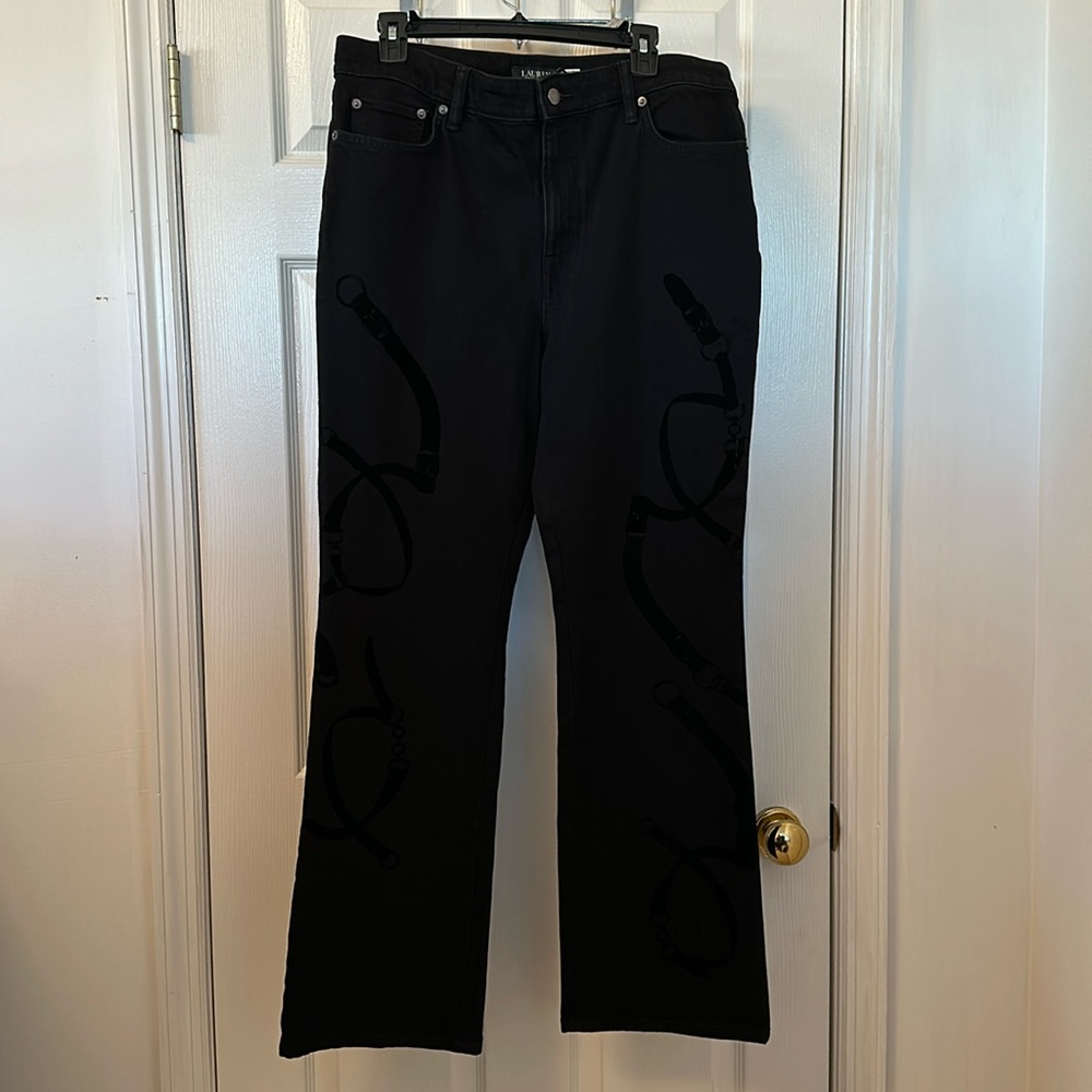 Lauren Ralph Lauren NWT Sz 14 Black Jeans